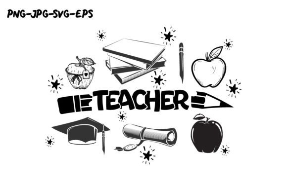Apple Teacher Design, Back to School Graphics