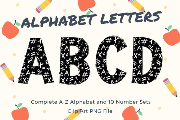 Back to School Alphabet Doodle Symbol