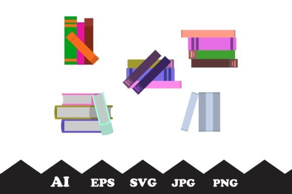 Back to School Book Illustration Set: Graphics & Illustrations for Real Publishing