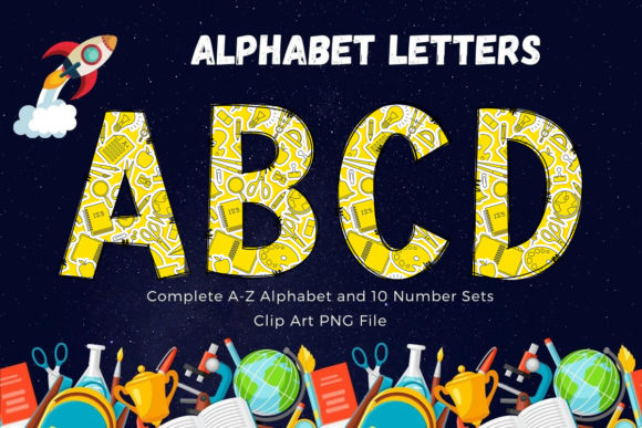 Back to School Doodle Font Stationery: Graphics & Illustrations for Local Business