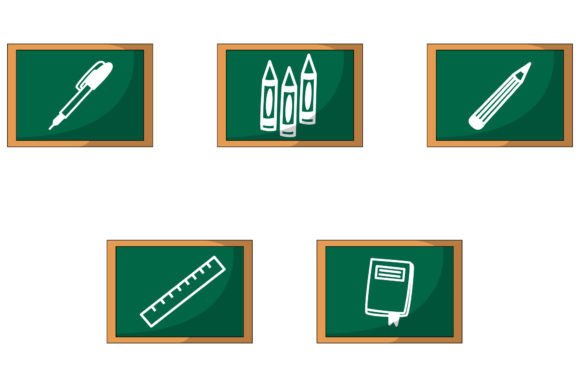 Back to School Green Blackboard