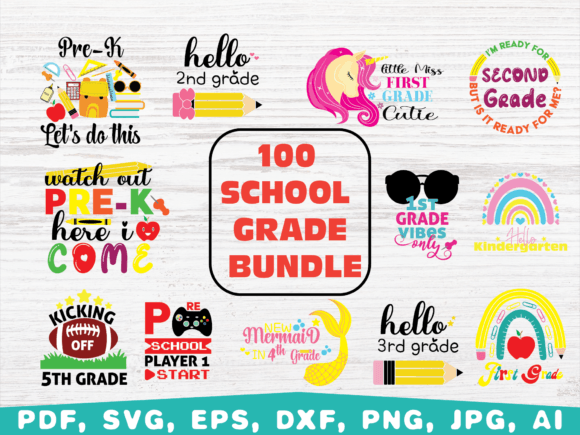 Back to School, School Grade Bundle