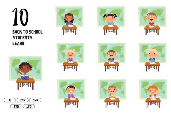 Back to School - Students Learn Graphics and Illustrations