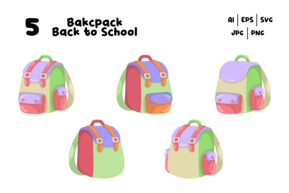 Backpack Back to School Graphics and Illustrations