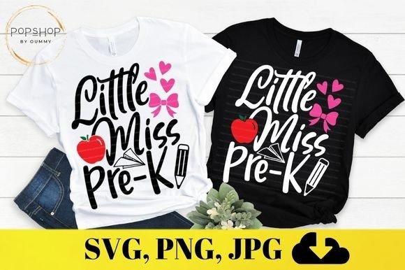 Little Miss Pre K Back to School Graphics