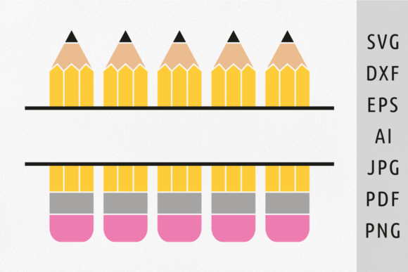 Pencil Name Frame Svg Back to School Svg