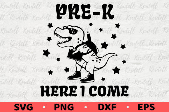 Pre-K Here I Come Dino, Back to School